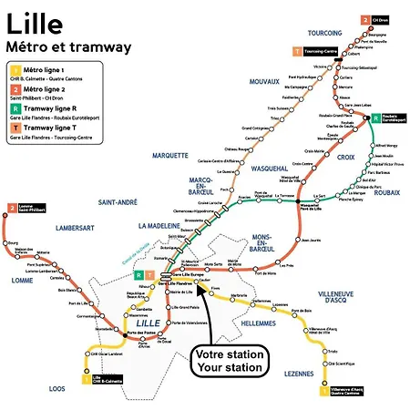 2 Bedroom House W/ Terrace, Near Train Stations & Metro Lille